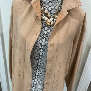Taupe button up shirt